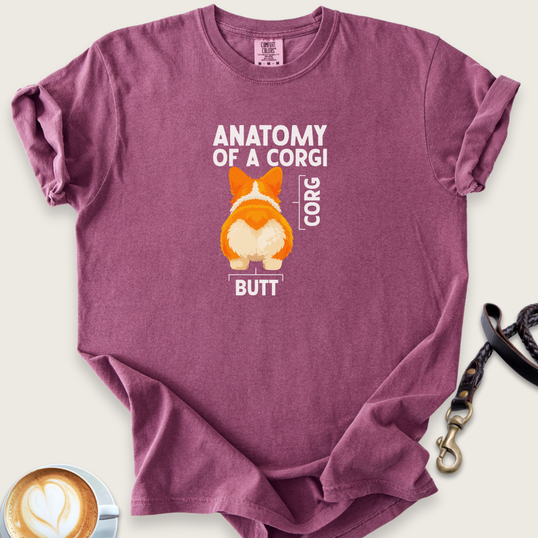 Anatomy of a corgi T-shirt