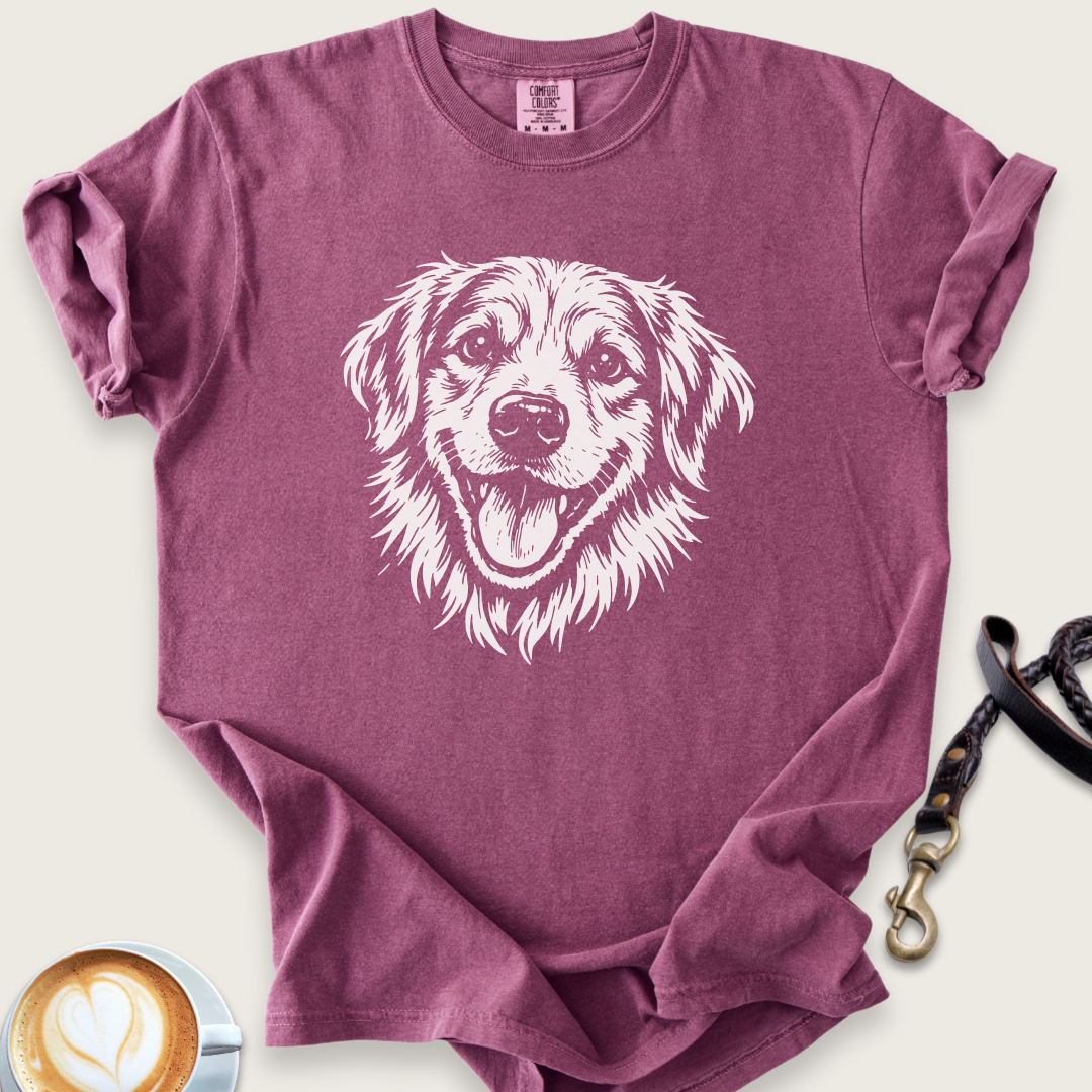That golden face T-shirt