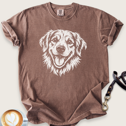 That golden face T-shirt