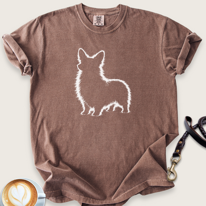 Minimalist corgi silhouette T-shirt