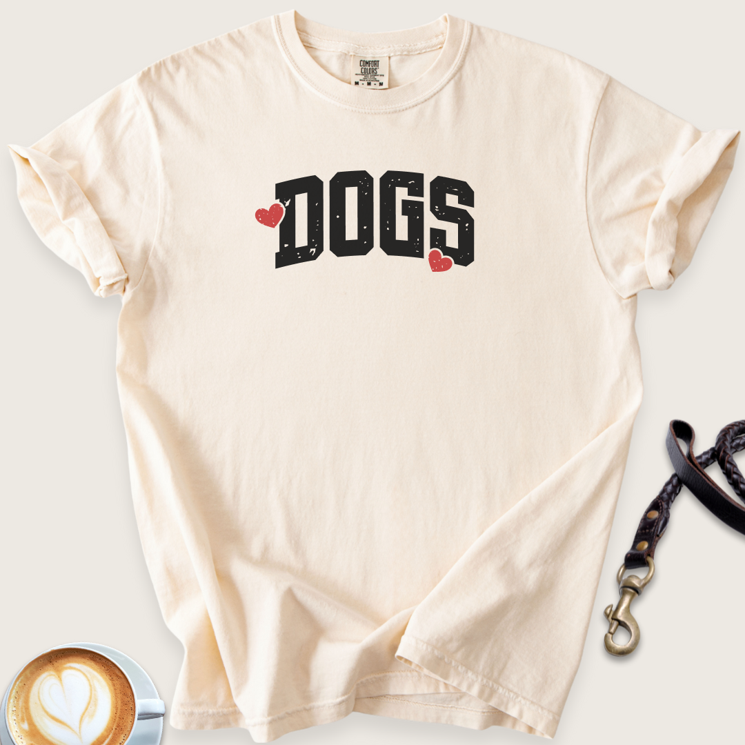 Dogs with hearts T-shirt