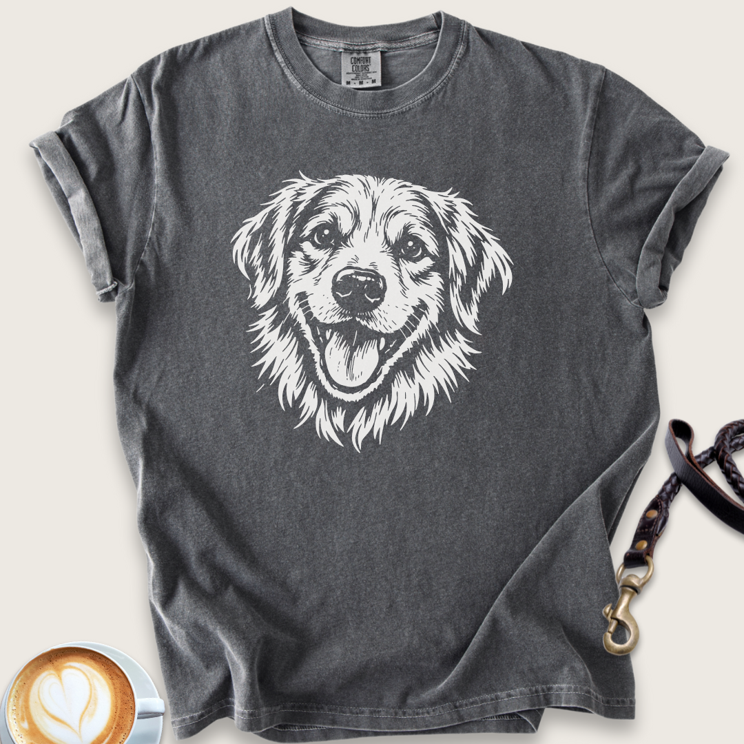 That golden face T-shirt