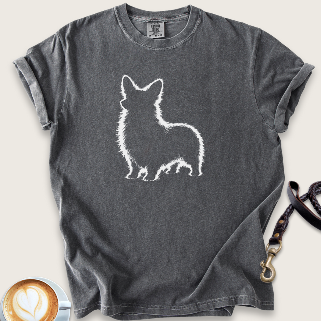 Minimalist corgi silhouette T-shirt