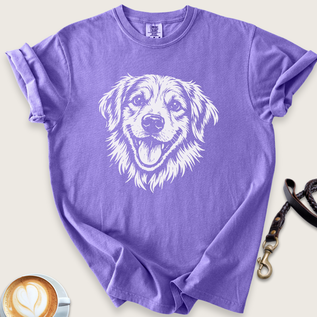 That golden face T-shirt
