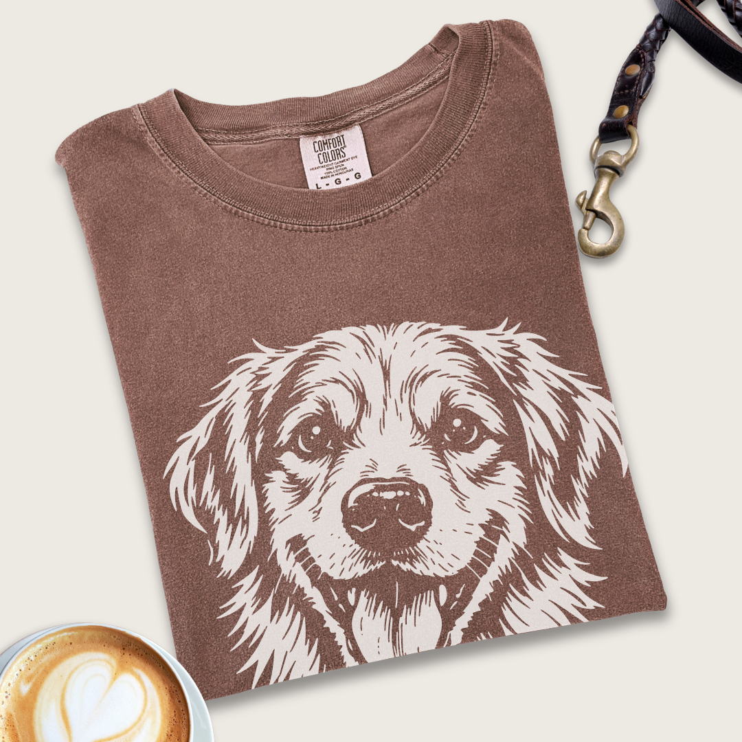 That golden face T-shirt