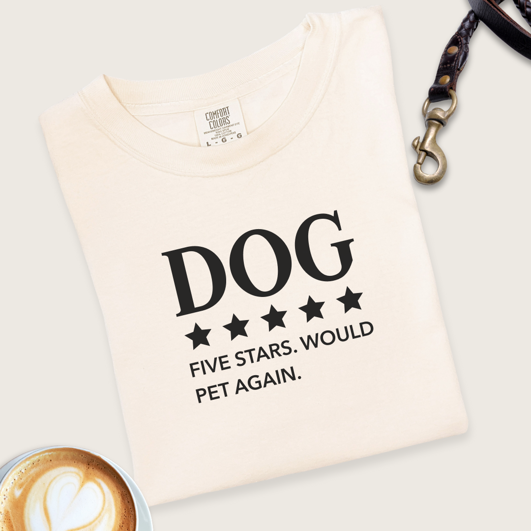 Dog five stars T-shirt