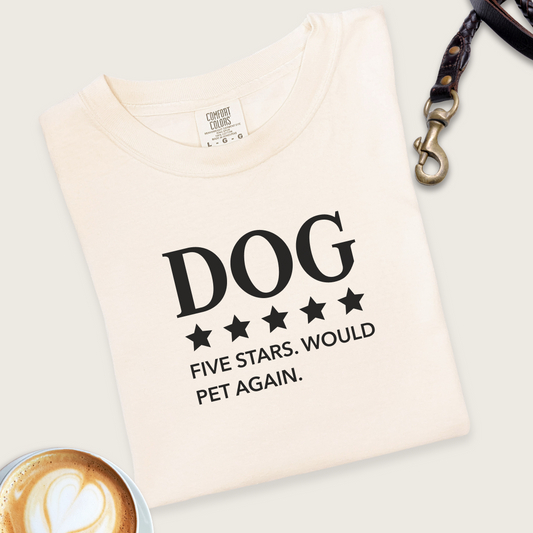 Dog five stars T-shirt