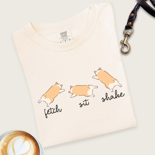 Fetch, sit, shakeT-shirt