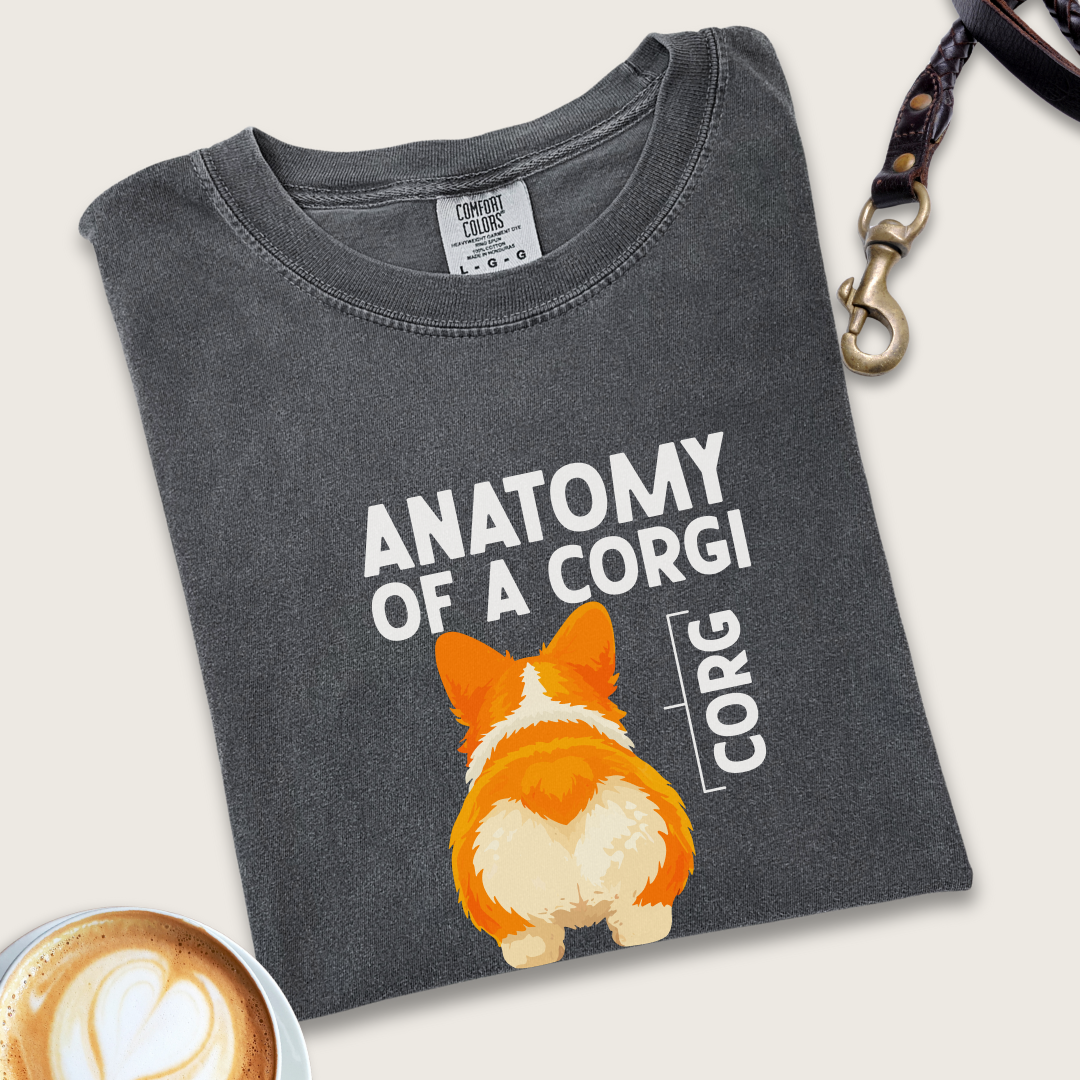 Anatomy of a corgi T-shirt