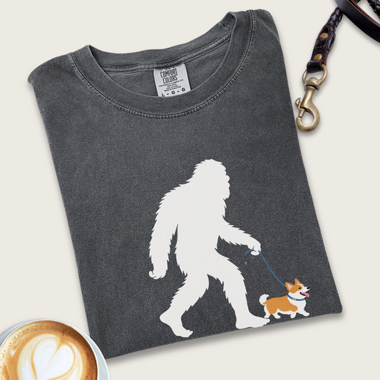 Bigfoot the dog walker T-shirt